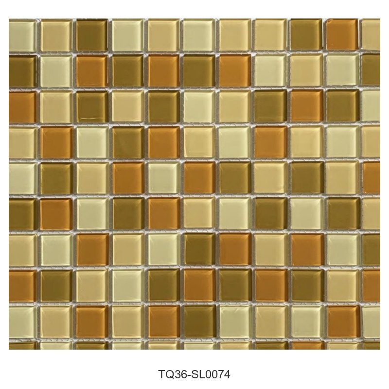 Amber Gold Mix Classic Glass Mosaic Tiles TQ36-SL0074