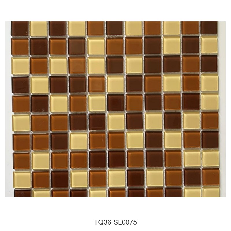 Brown Gold Mix Classic Glass Mosaic Tiles TQ36-SL0075